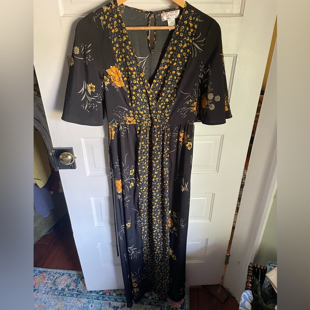 Band of Gypsies Split Front Maxi Dress